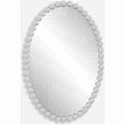 Serna-White Oval Mirror