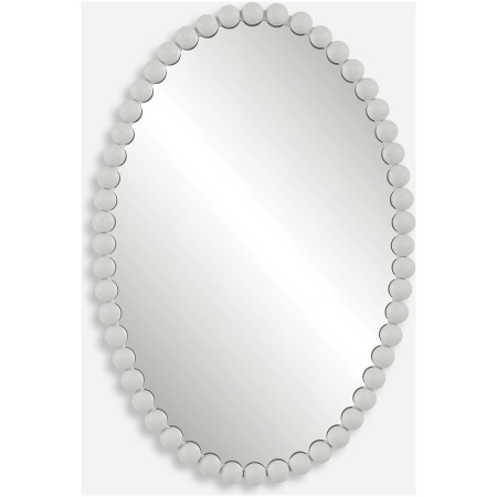 Serna-White Oval Mirror