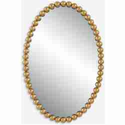 Serna-Gold Oval Mirror