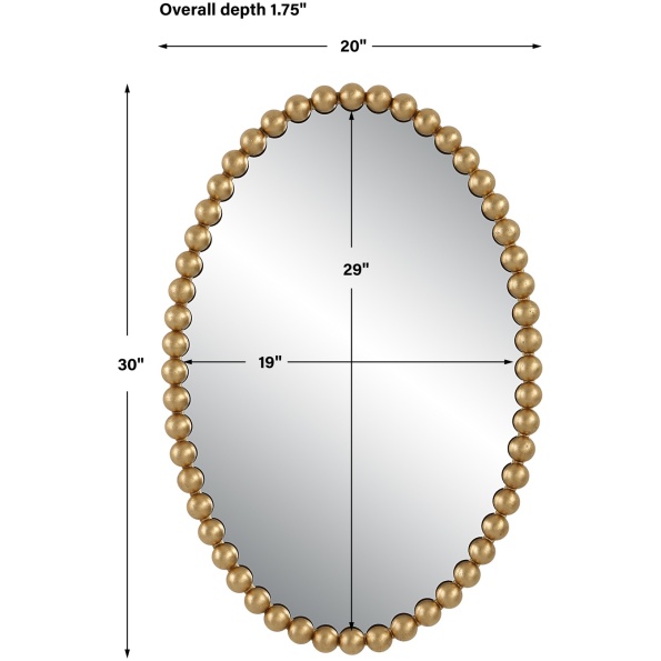 Serna Gold Oval Mirror