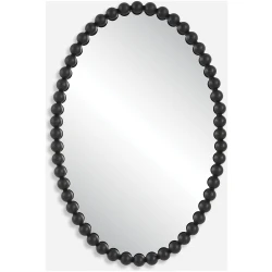 Serna-Black Oval Mirror