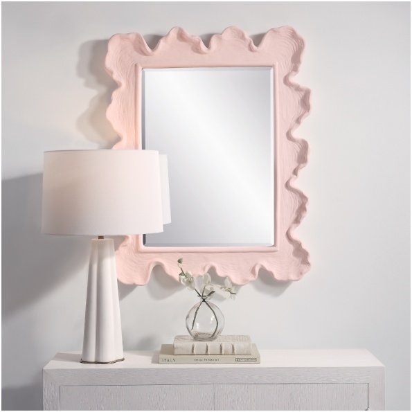 Uttermost Sea Coral Pink Mirror