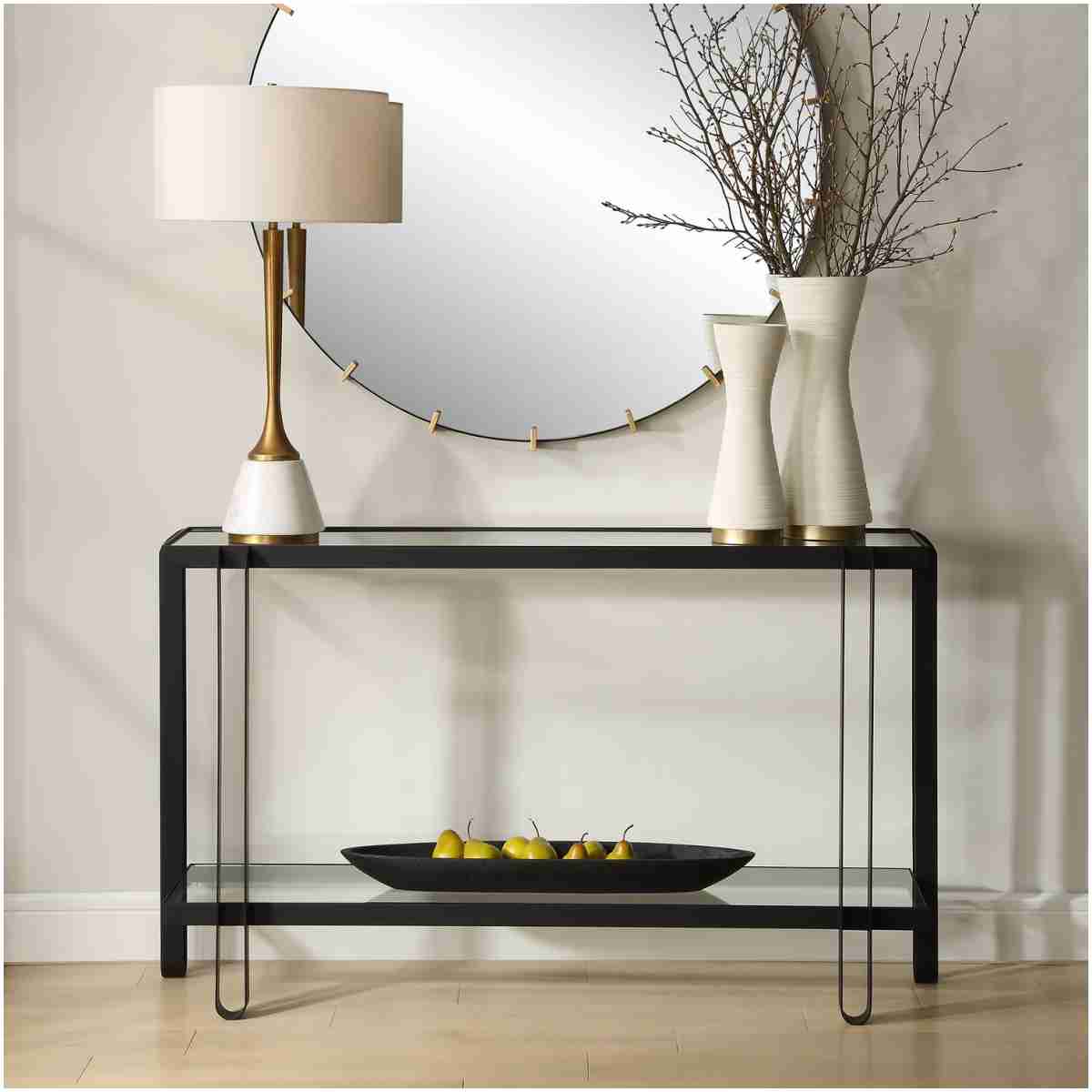 Uttermost Shadow Black Iron Console Table