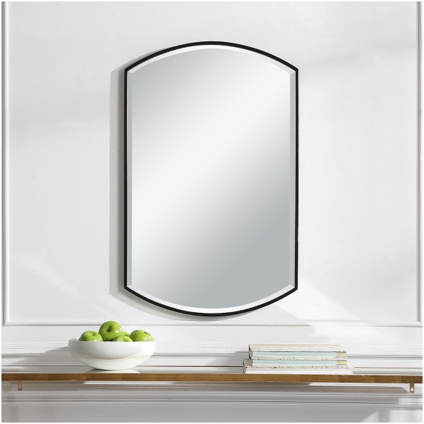 Uttermost Shield Shaped Iron Mirror