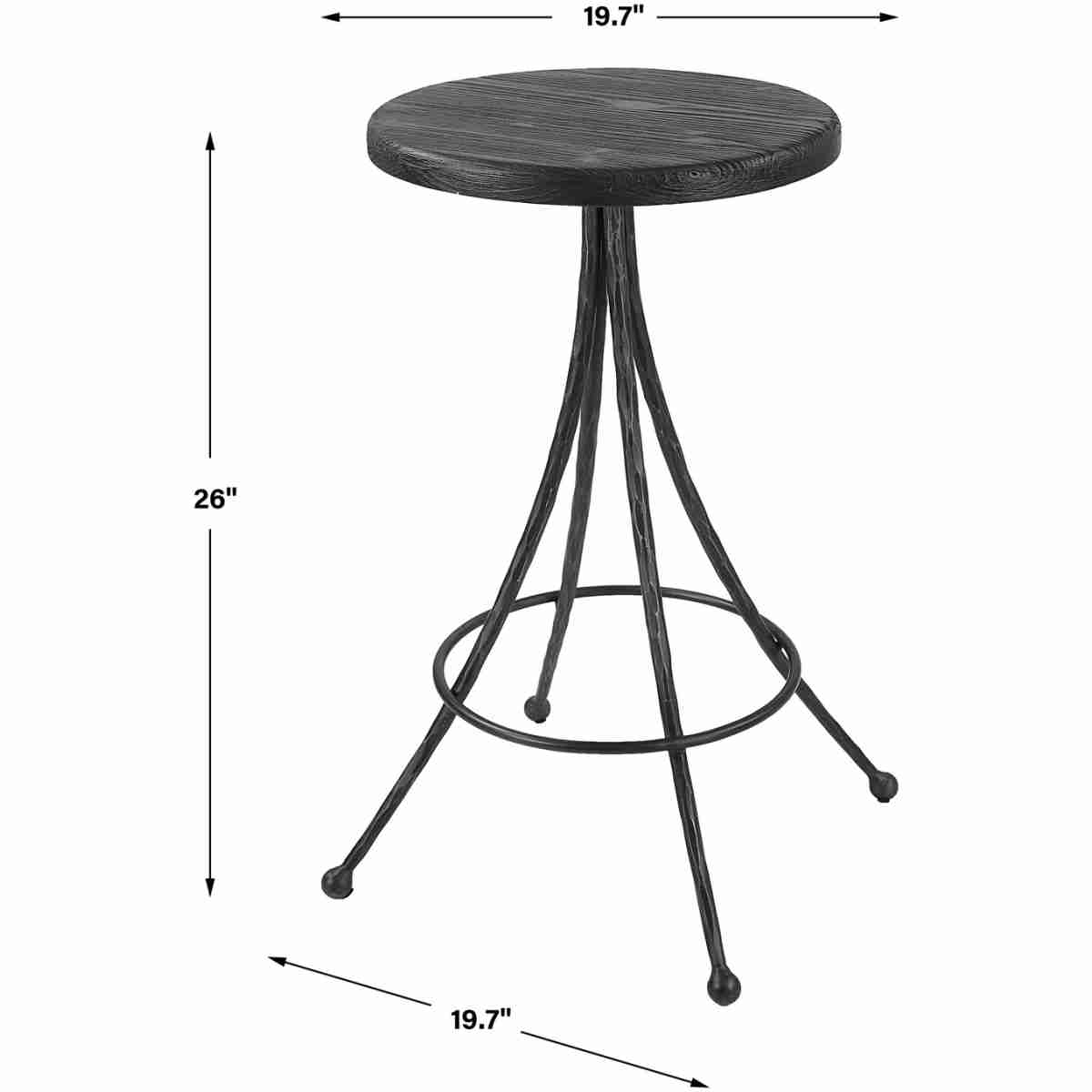 Sona Black Counter Stool