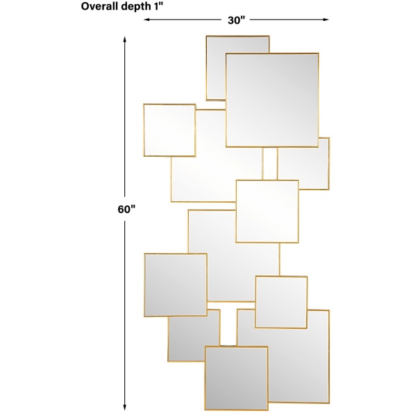 Soren Copper Squares Mirror