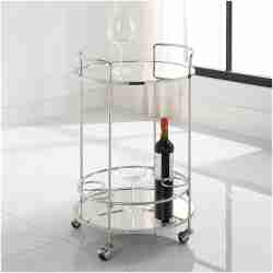 Uttermost Spritz Chrome Bar Cart