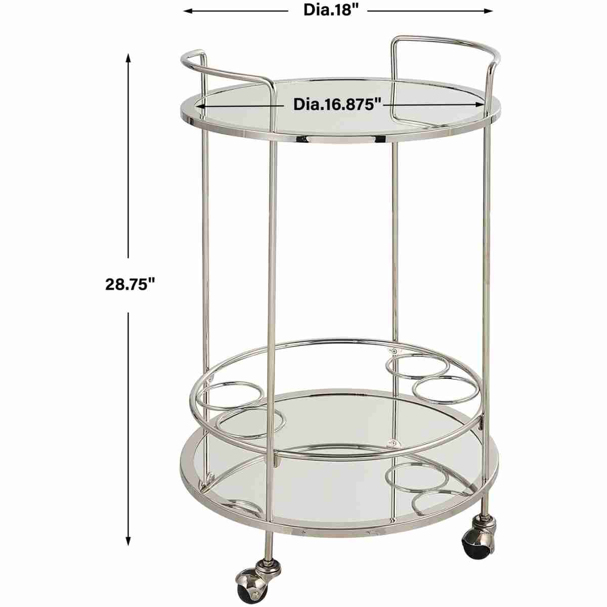 Spritz Chrome Bar Cart