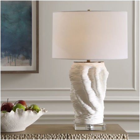 Uttermost Stratified White Table Lamp