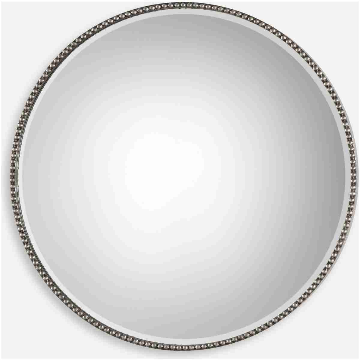 Stefania-Beaded Round Mirror