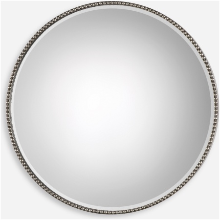Stefania-Beaded Round Mirror
