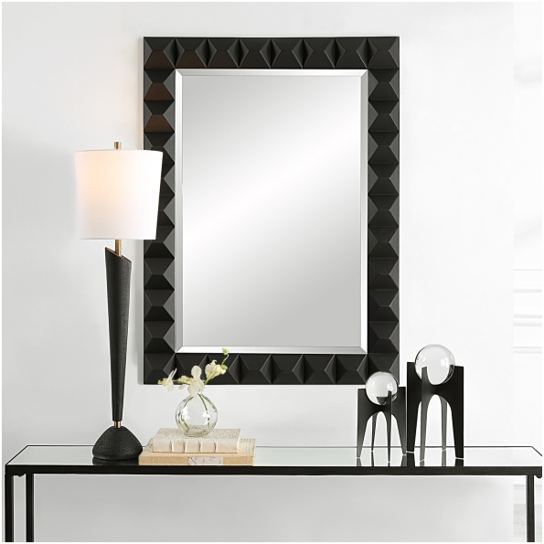 Uttermost Studded Black Mirror