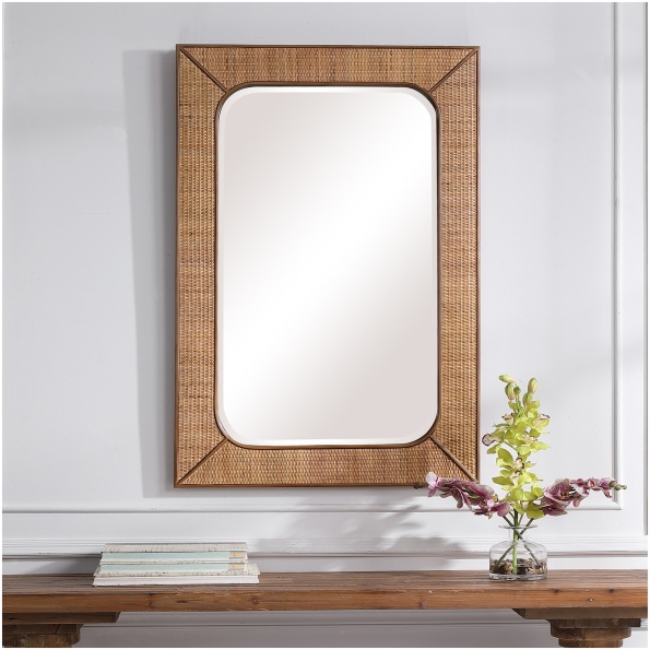 Uttermost Tahiti Rattan Mirror