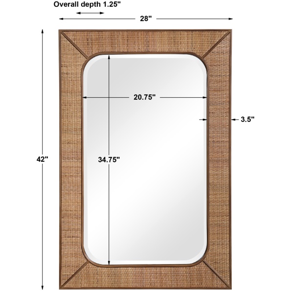 Tahiti Rattan Mirror