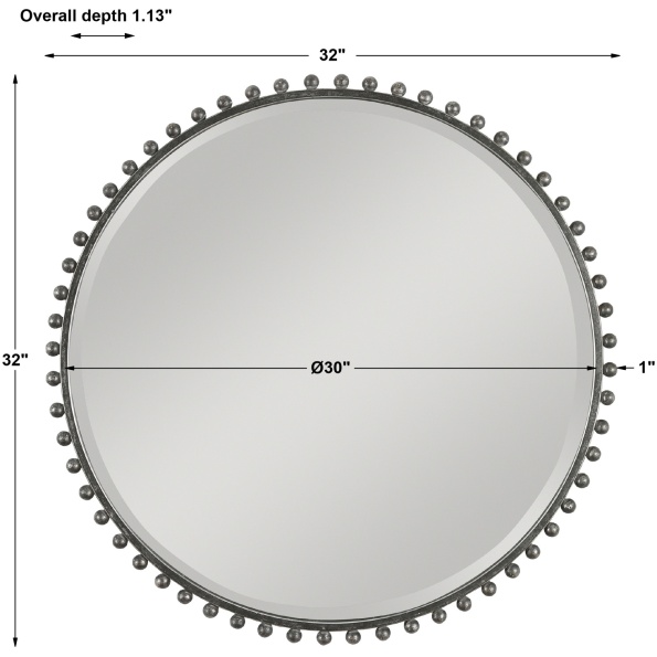 Taza Round Iron Mirror