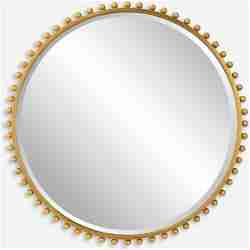 Taza-Gold Round Mirror