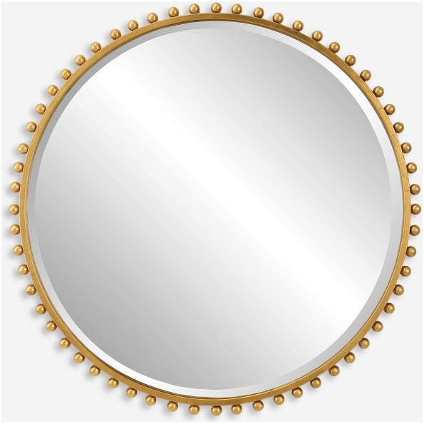 Taza-Gold Round Mirror