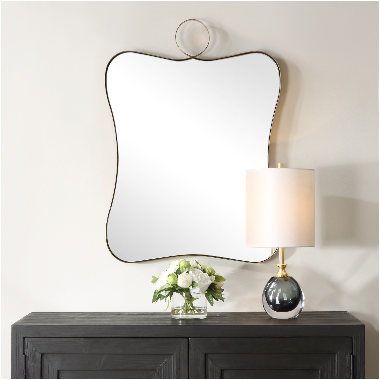 Uttermost Talia Brass Vanity Mirror