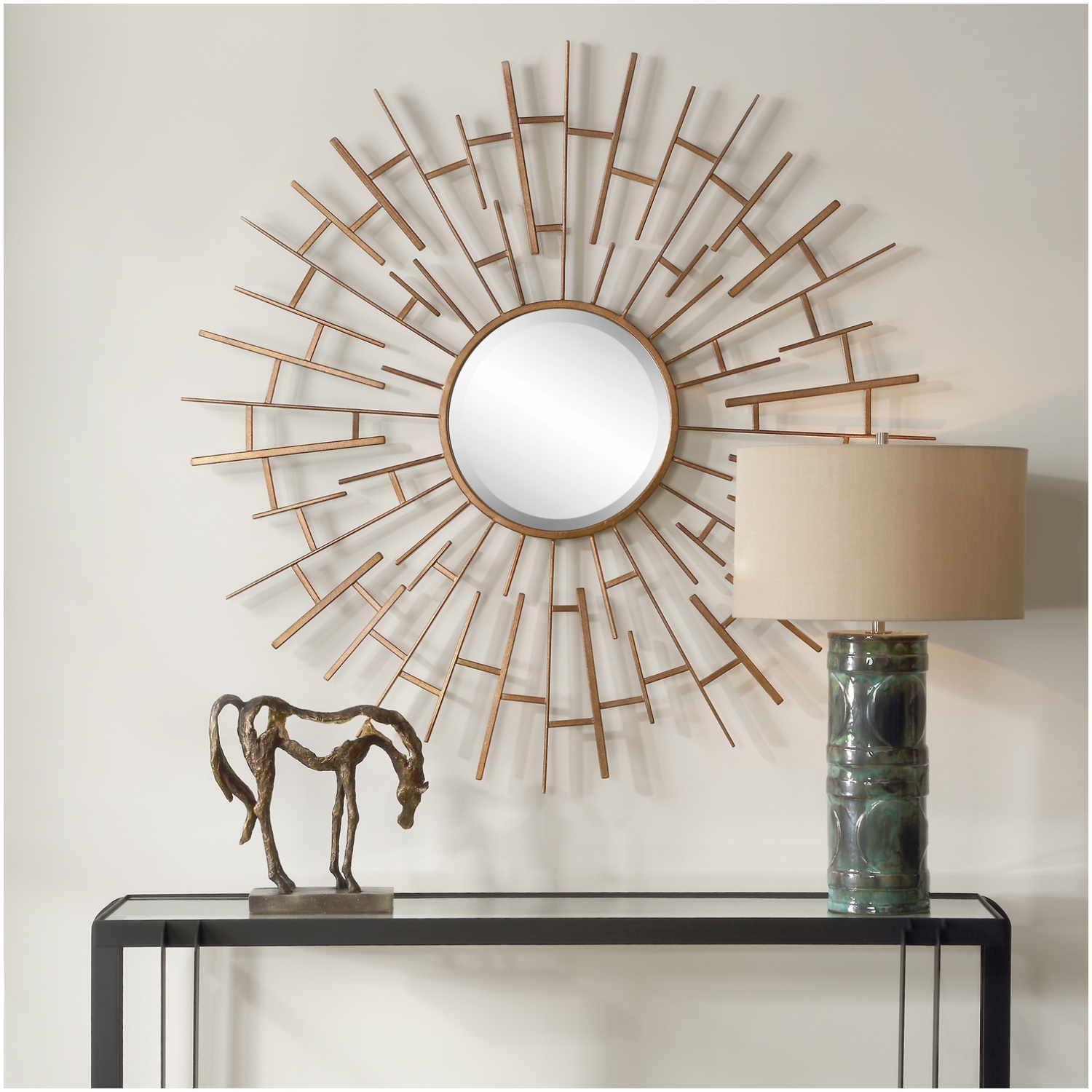 Uttermost Tangled Bronze Round Mirror