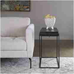 Uttermost Telone Modern Black Side Table