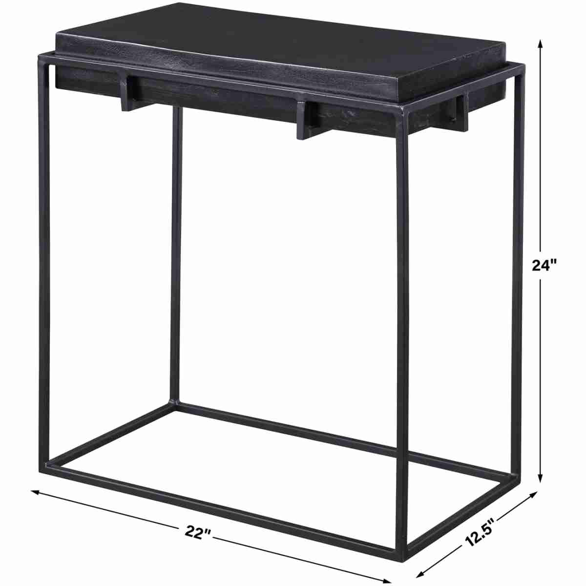 Telone Modern Black Side Table