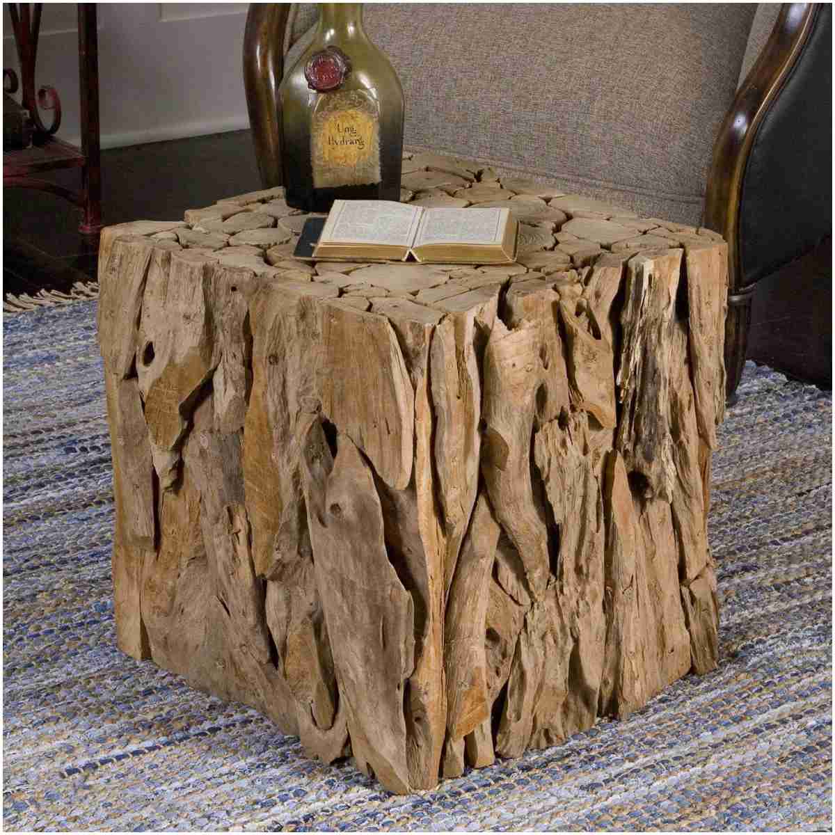 Uttermost Teak Root Bunching Cube