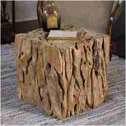 Uttermost Teak Root Bunching Cube