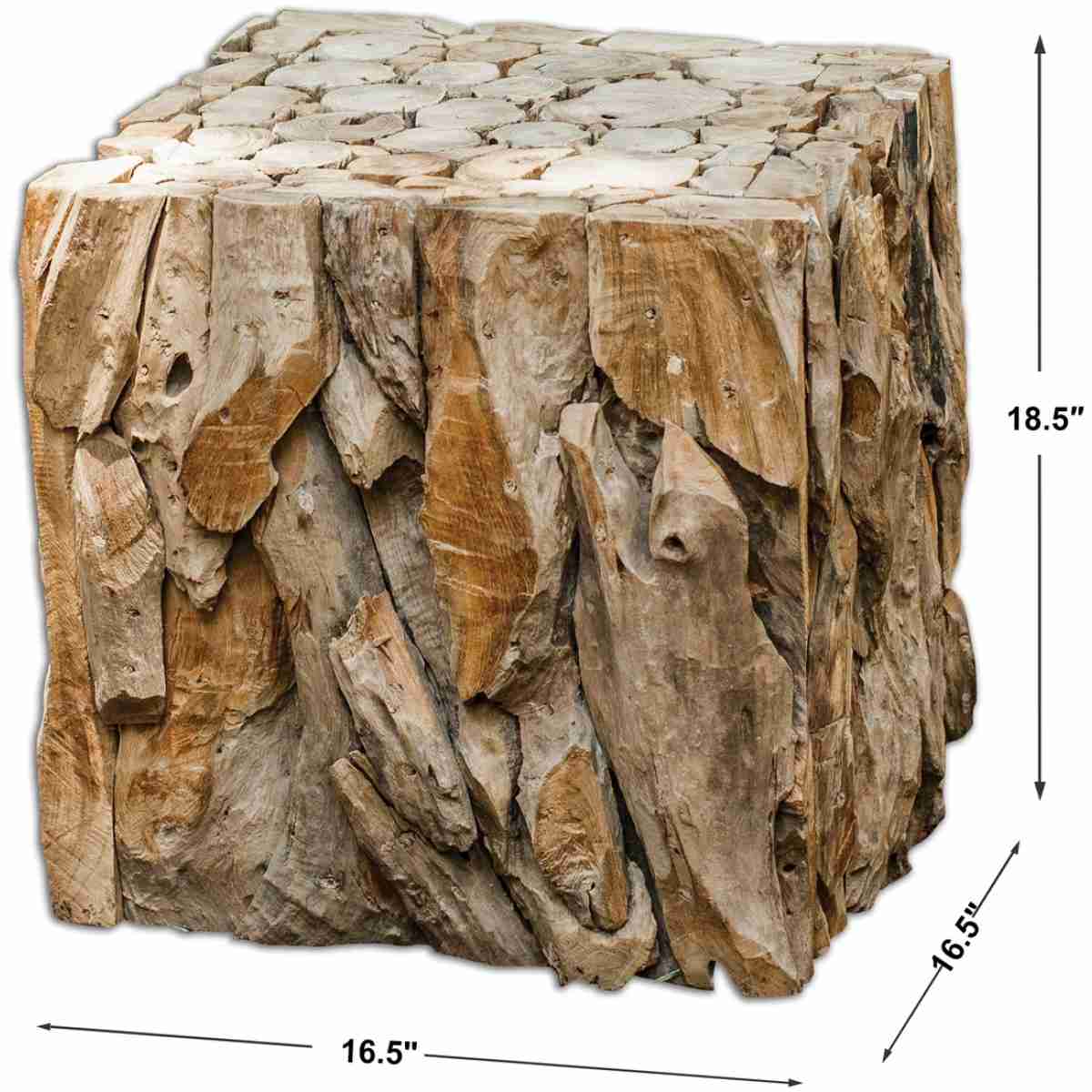 Teak Root Bunching Cube