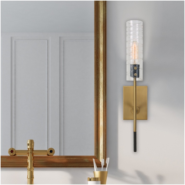 Uttermost Telesto 1 Light Brass Sconce