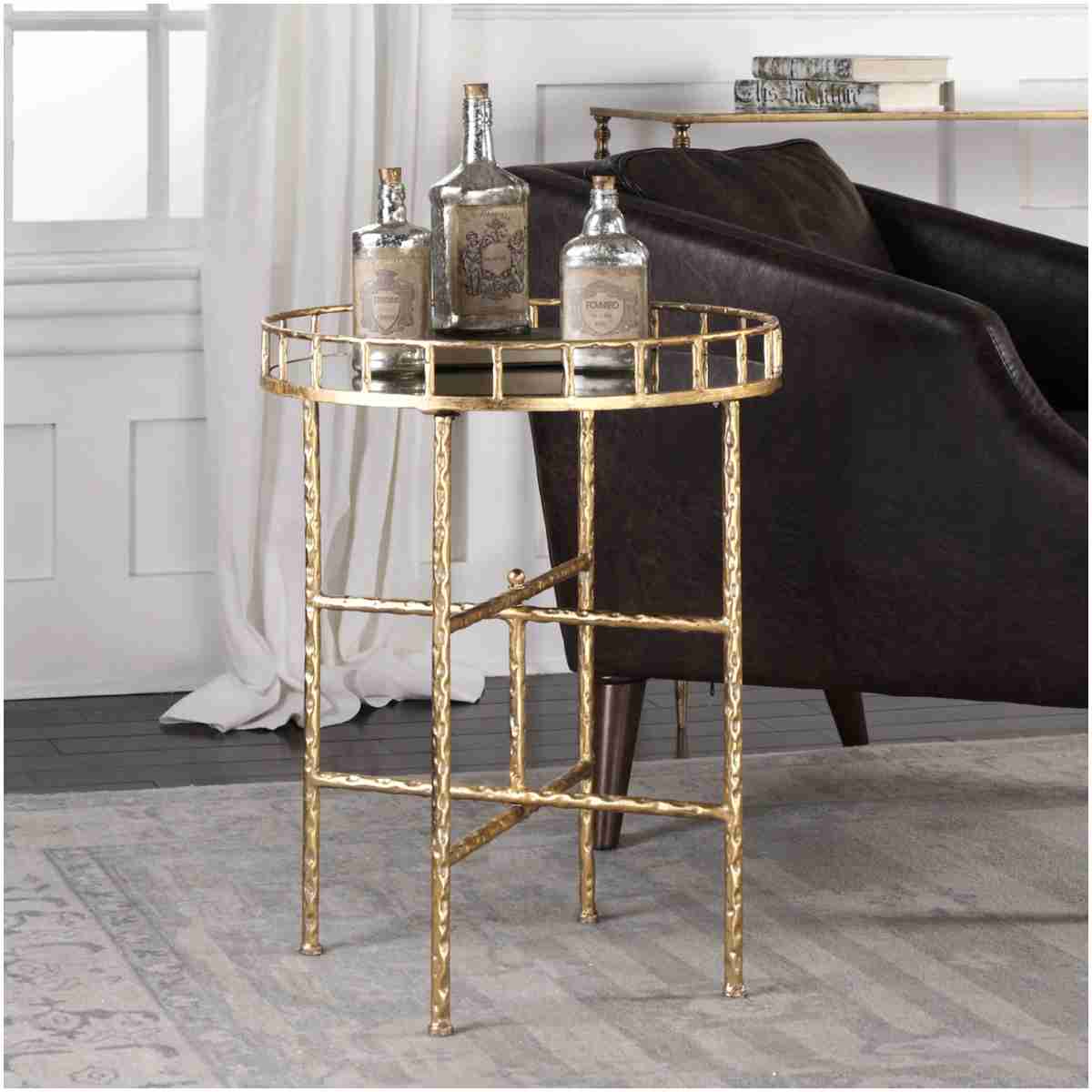 Uttermost Tilly Bright Gold Accent Table