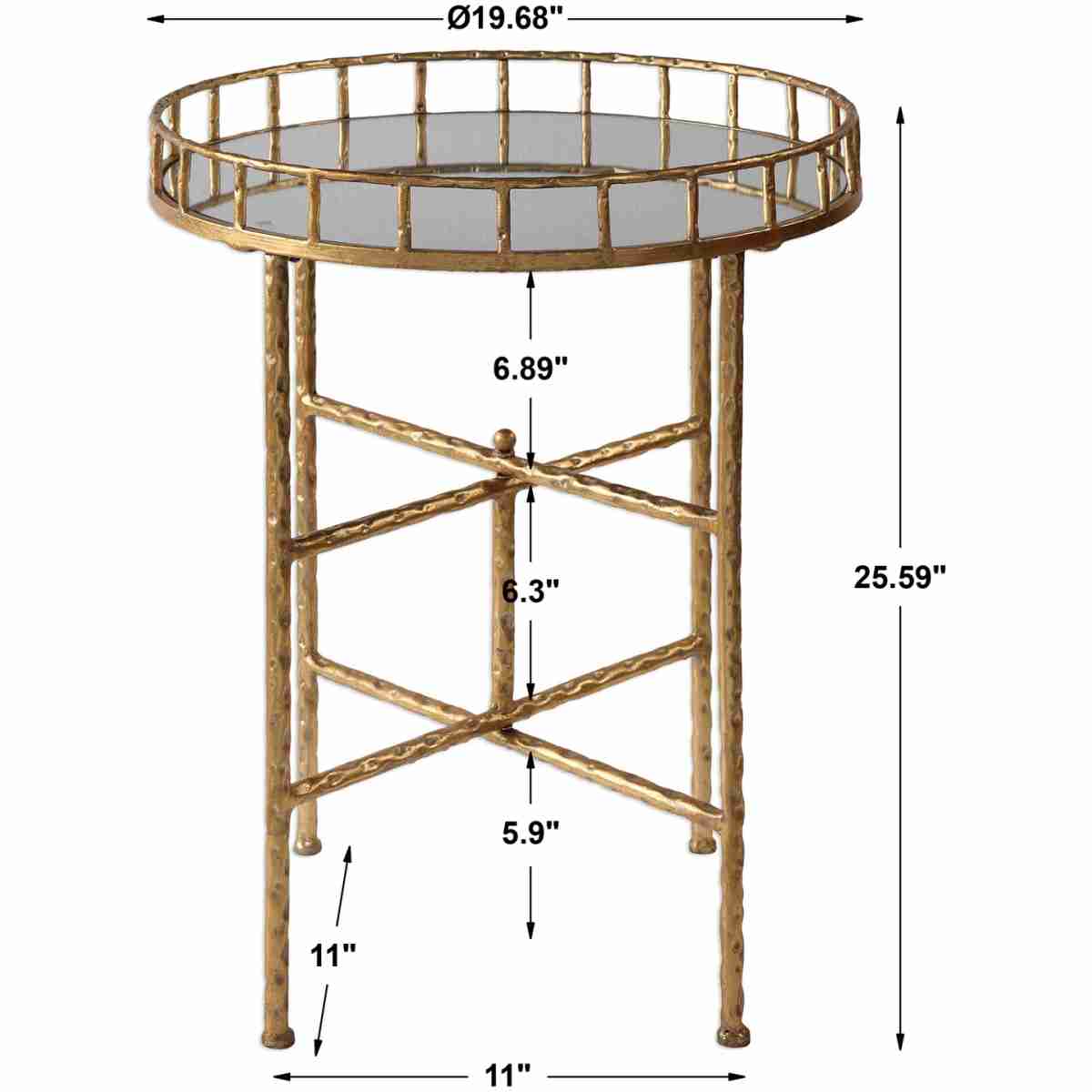 Tilly Bright Gold Accent Table