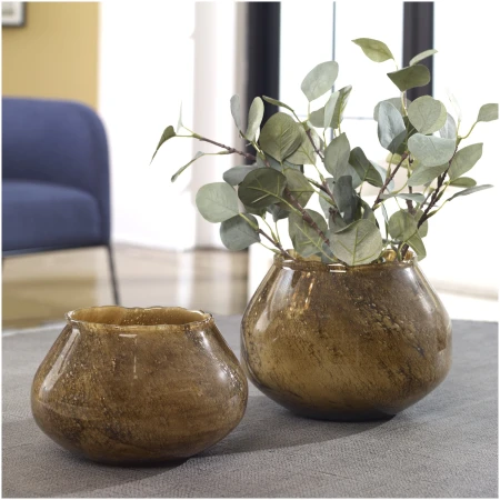 Uttermost Tortoise Glass Vases