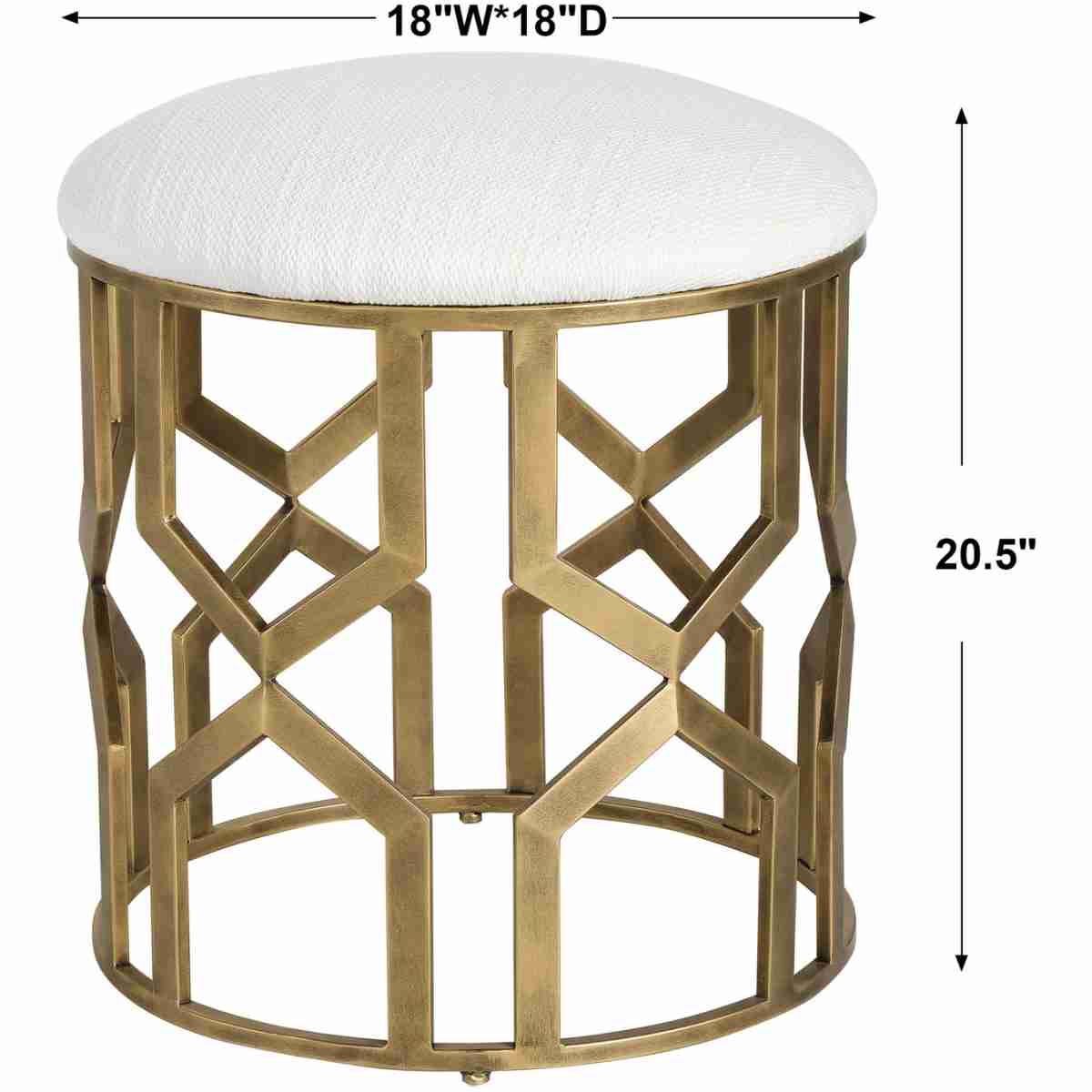 Trellis Geometric Accent Stool