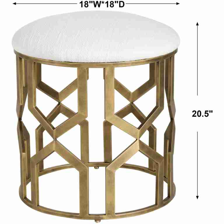 Trellis Geometric Accent Stool