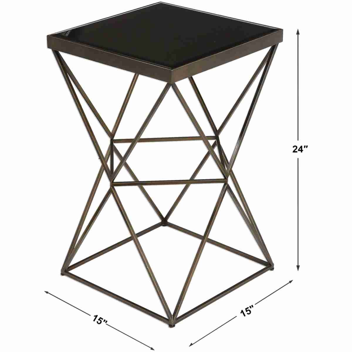 Uberto Caged Frame Accent Table