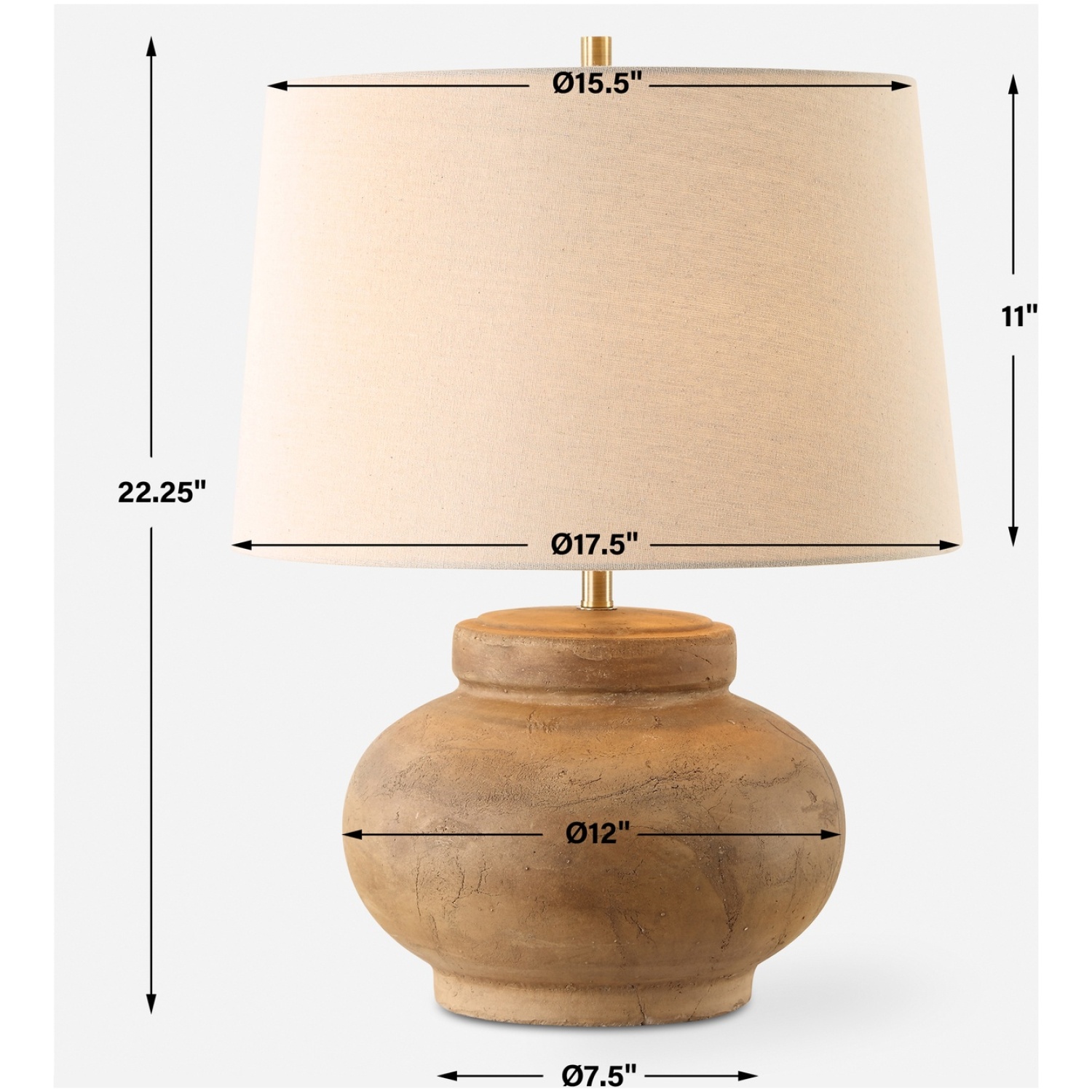 Urbino Aged Terracotta Table Lamp