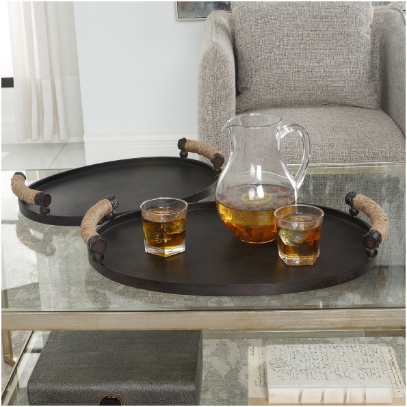 Uttermost Viggo Bronze Trays