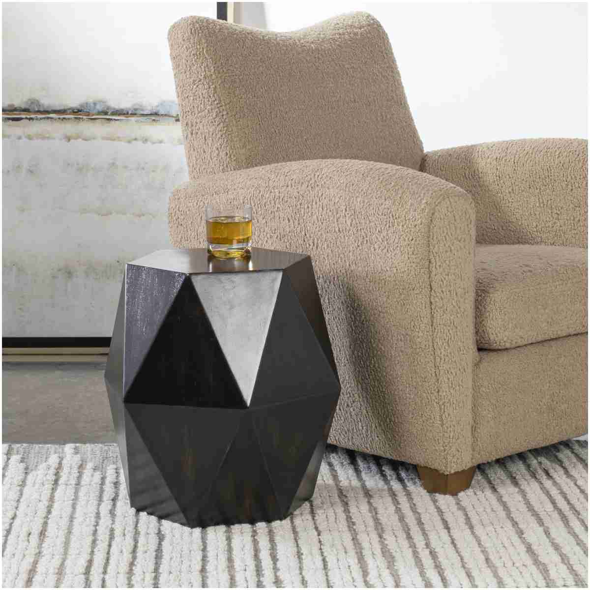 Uttermost Volker Black Geometric Accent Table