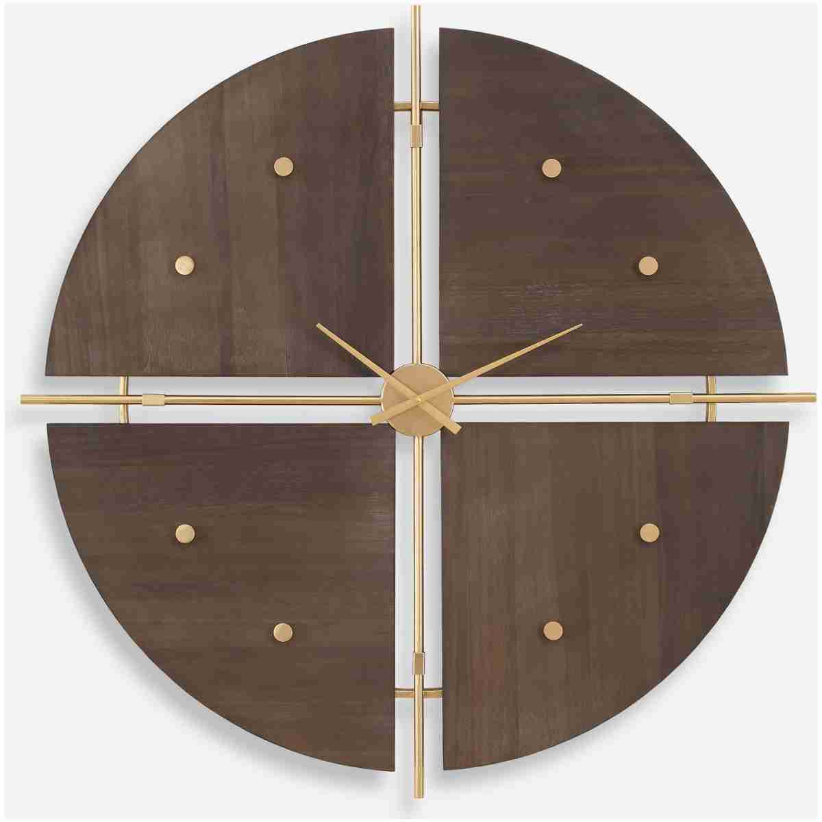 Walnut Elegance-Wall Clock