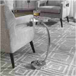 Uttermost Waveney Nickel Drink Table