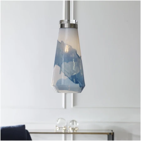 Uttermost Windswept Blue & White 1 Light Mini Pendant