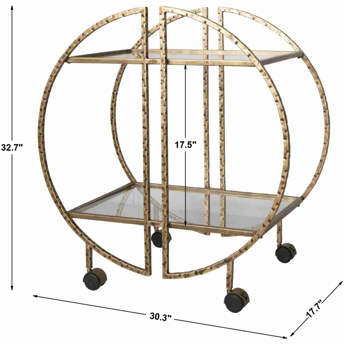 Zelina Gold Bar Cart